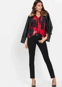 Chiffon-Longbluse mit Druck Damen Bekleidung·Jacken & Mäntel|Blusen & Tuniken