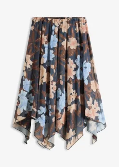 Online Chiffon-Midirock mit asymmetrischem Saum Damen Bekleidung·Sportbekleidung|Röcke
