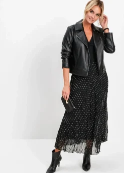 Hot Chiffon-Rock in Crash-Optik Damen Bekleidung·Sportbekleidung|Nachhaltigere Materialien