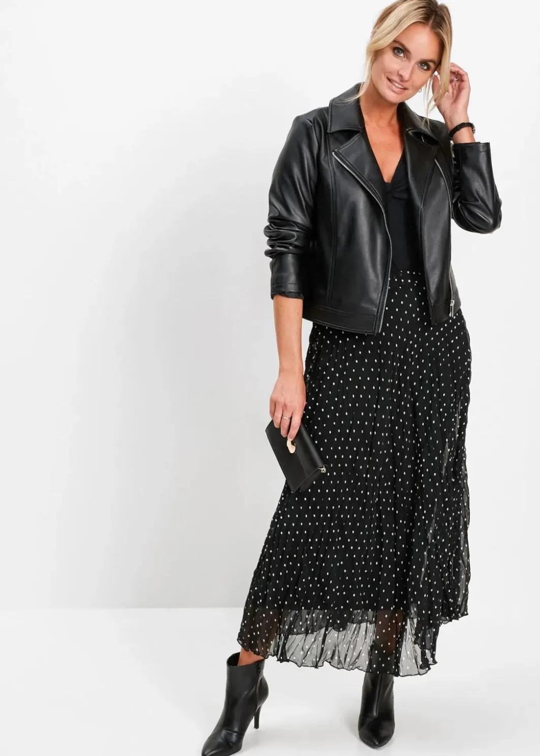Hot Chiffon-Rock in Crash-Optik Damen Bekleidung·Sportbekleidung|Nachhaltigere Materialien