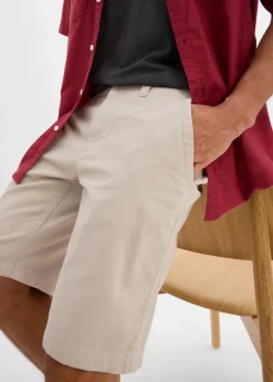 Herren bonprix Hosen|Basics|Chino-Bermuda aus reiner Baumwolle, Regular Fit