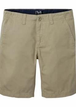 Herren bonprix Hosen|Basics|Chino-Bermuda aus reiner Baumwolle, Regular Fit