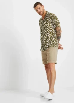 Herren bonprix Hosen|Basics|Chino-Bermuda aus reiner Baumwolle, Regular Fit