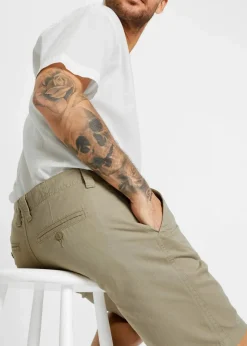 Herren bonprix Hosen|Basics|Chino-Bermuda aus reiner Baumwolle, Regular Fit