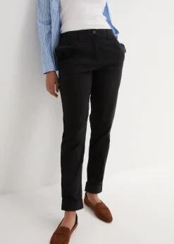 Damen bonprix Hosen|Kurzgrößen|Chinohose aus Baumwolle, knöchellang