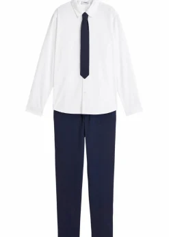 Sale Chinohose, Langarmhemd und Krawatte (3-tlg.Set) Kinder Jungen 9-16 Jahre·Bademode|Jungen 9-16 Jahre·Anzüge & Hemden