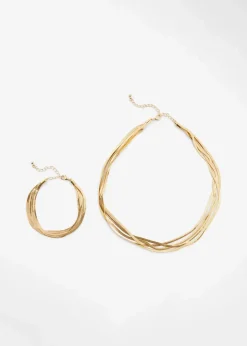 Best Choker und Armband (2-tlg. Schmuckset) aus Messing Damen Schmuck|Schuhe & Accessoires In Spezialgrößen·Schmuck