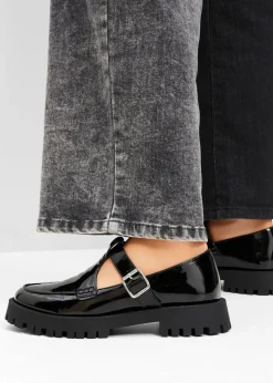 Damen bonprix Slipper & Halbschuhe|Sommerschuhe|Chunky Loafer mit Cut-Outs