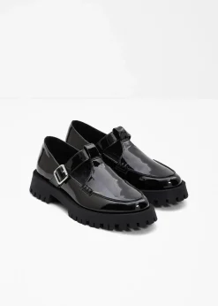 Damen bonprix Slipper & Halbschuhe|Sommerschuhe|Chunky Loafer mit Cut-Outs