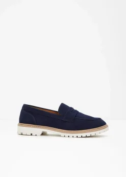Outlet Chunky Loafer mit Profilsohle Damen Slipper & Halbschuhe|Sommerschuhe