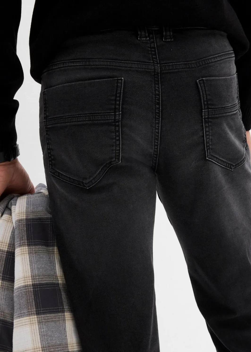 Herren bonprix Große Größen|Sweat|Classic Fit Jeans aus weichem Sweat-Denim mit Komfortbund, Straight
