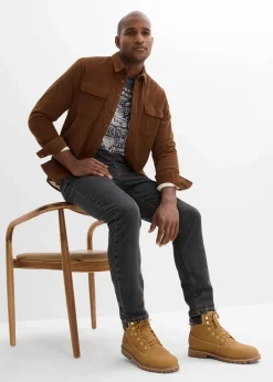 Herren bonprix Große Größen|Basics|Classic Fit Jeans mit Komfortbund, Straight