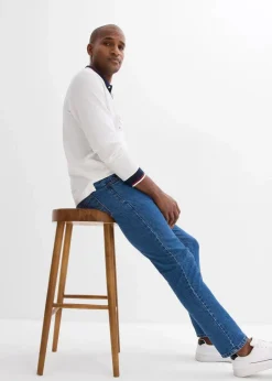 Discount Classic Fit Jeans mit Komfortbund, Straight Herren Jeans|Basics