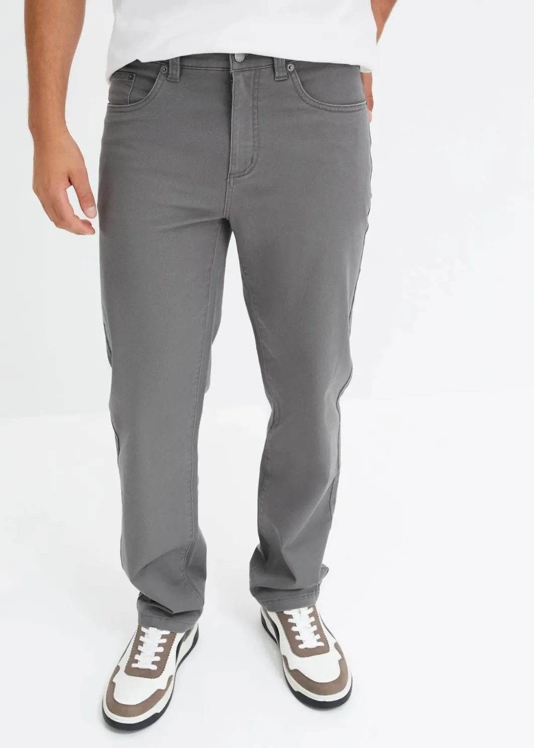 Online Classic Fit Stretch-Hose, Straight Herren Hosen|Basics