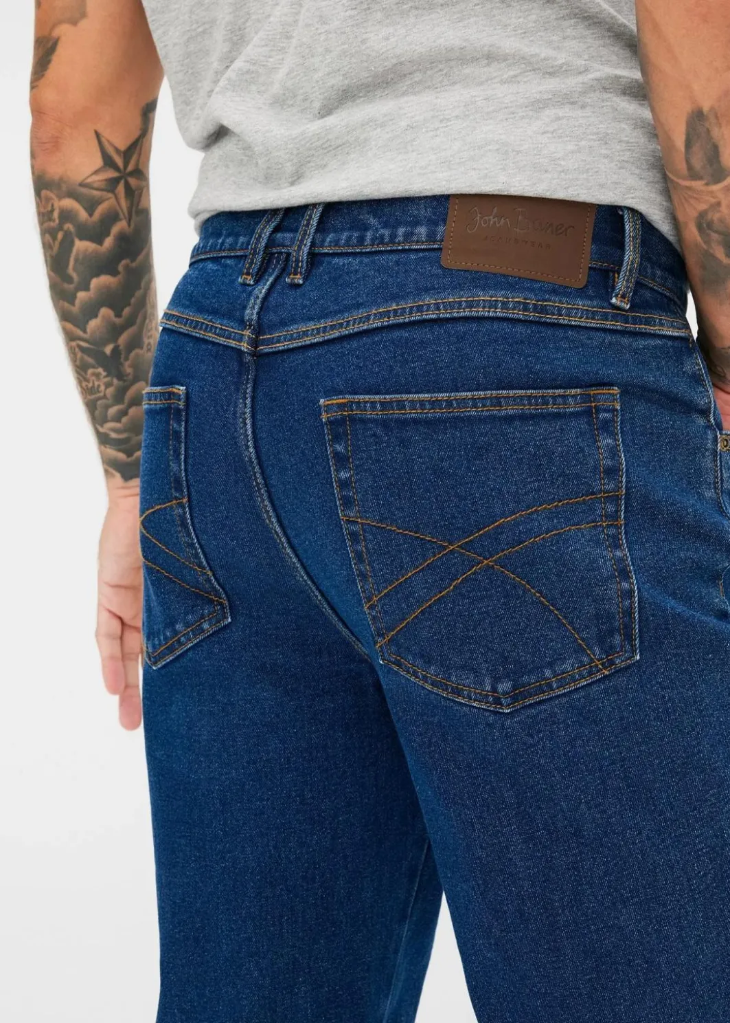 Herren bonprix Jeans|Basics|Classic Fit Stretch-Jeans, Straight
