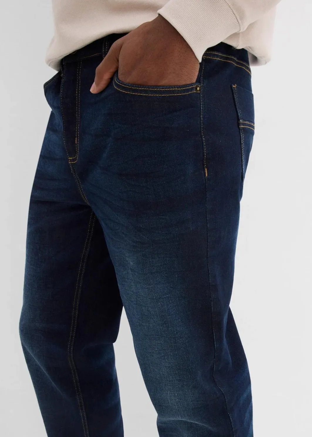 Discount Classic Fit Stretch-Jeans, Straight Herren Jeans|Große Größen
