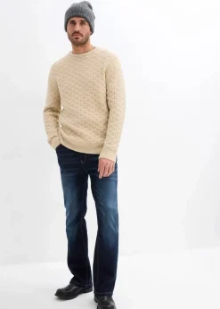 Sale Classic Fit Stretch-Jeans mit Bequembund, Bootcut Herren Jeans