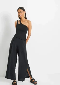 Damen bonprix Shirts & Tops|Nachhaltigere Materialien|Cold-Shoulder Top mit Bio-Baumwolle