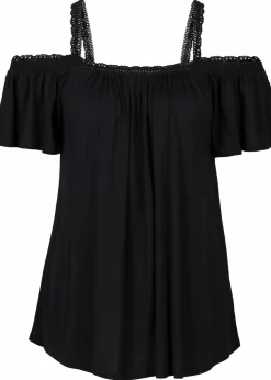 Damen bonprix Shirts & Tops|Nachhaltigere Materialien|Cold-Shoulder-Shirt aus softer Viskose