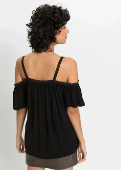 Damen bonprix Shirts & Tops|Nachhaltigere Materialien|Cold-Shoulder-Shirt aus softer Viskose