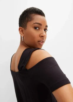 Damen bonprix Shirts & Tops|Nachhaltigere Materialien|Cold-Shoulder-Shirt aus softer Viskose