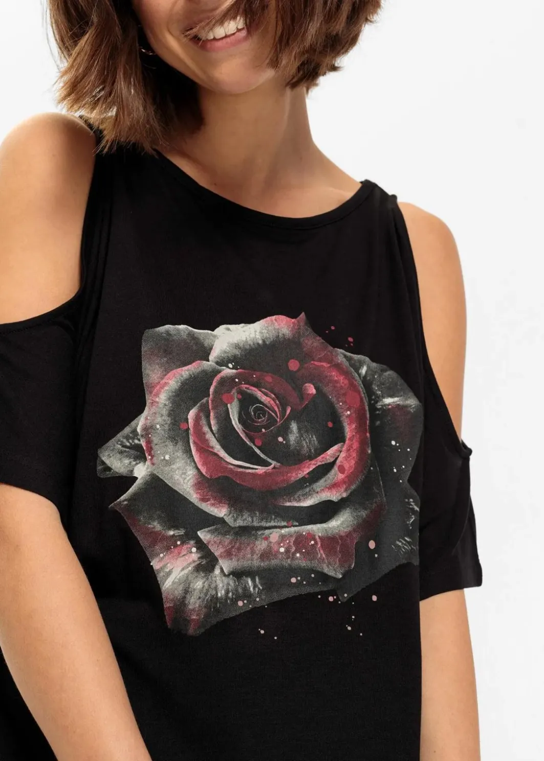 Clearance Cold-Shoulder-Shirt aus Viskose Damen Shirts & Tops|Nachhaltigere Materialien