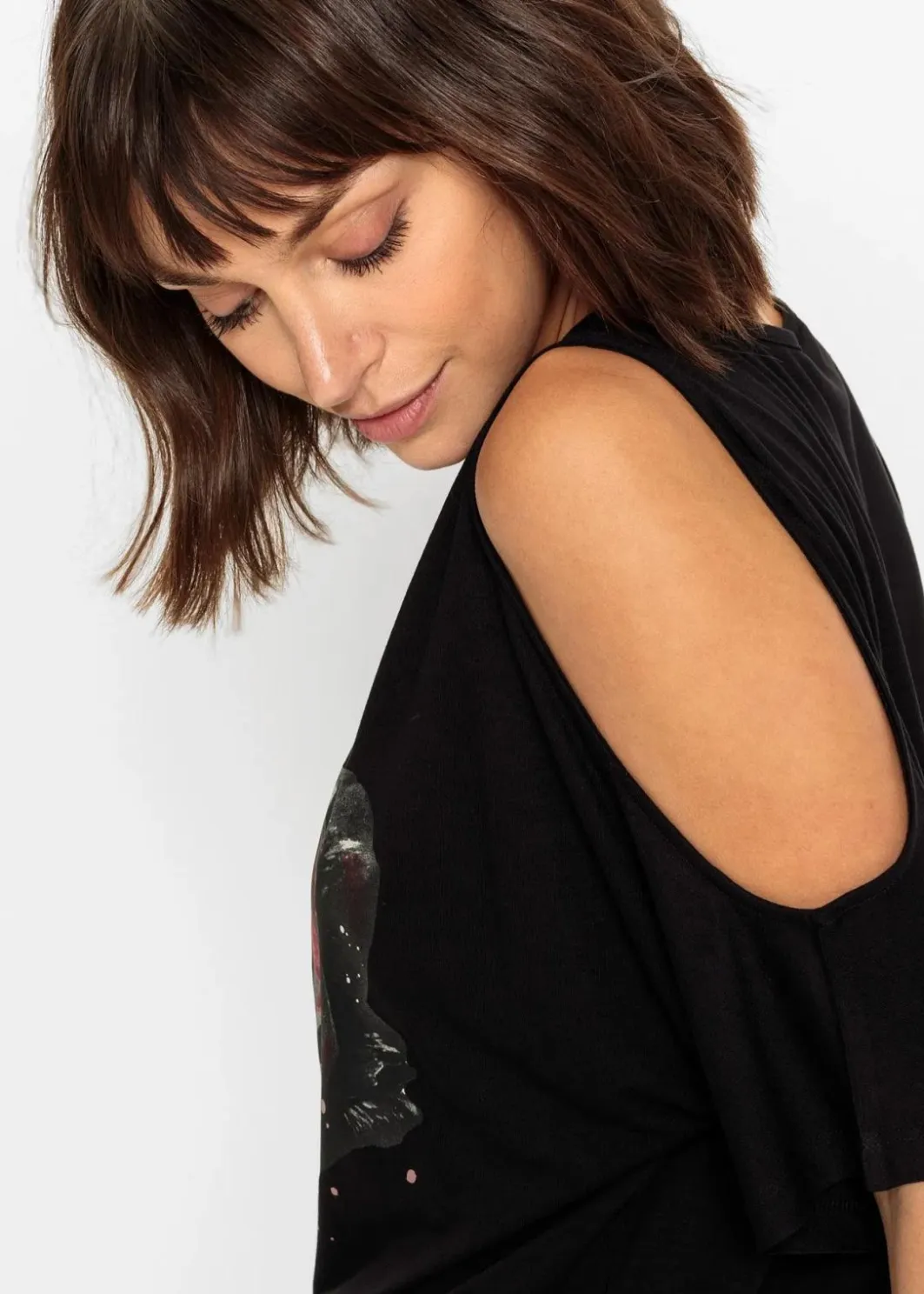 Clearance Cold-Shoulder-Shirt aus Viskose Damen Shirts & Tops|Nachhaltigere Materialien