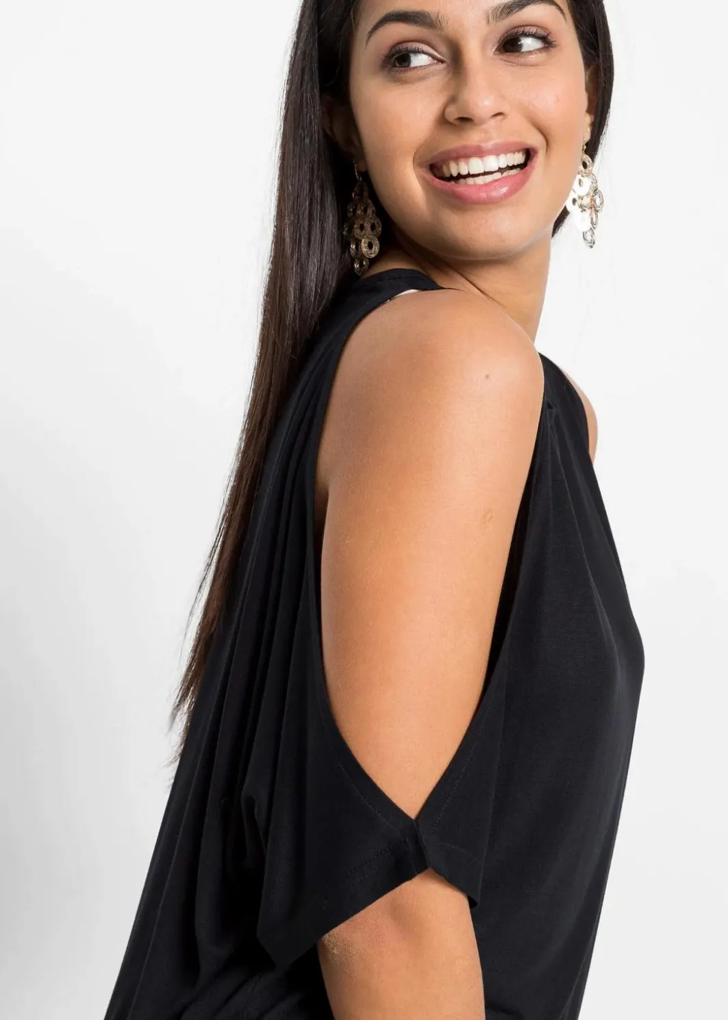 Hot Cold-Shoulder-Shirt aus Viskose Damen Shirts & Tops|Nachhaltigere Materialien