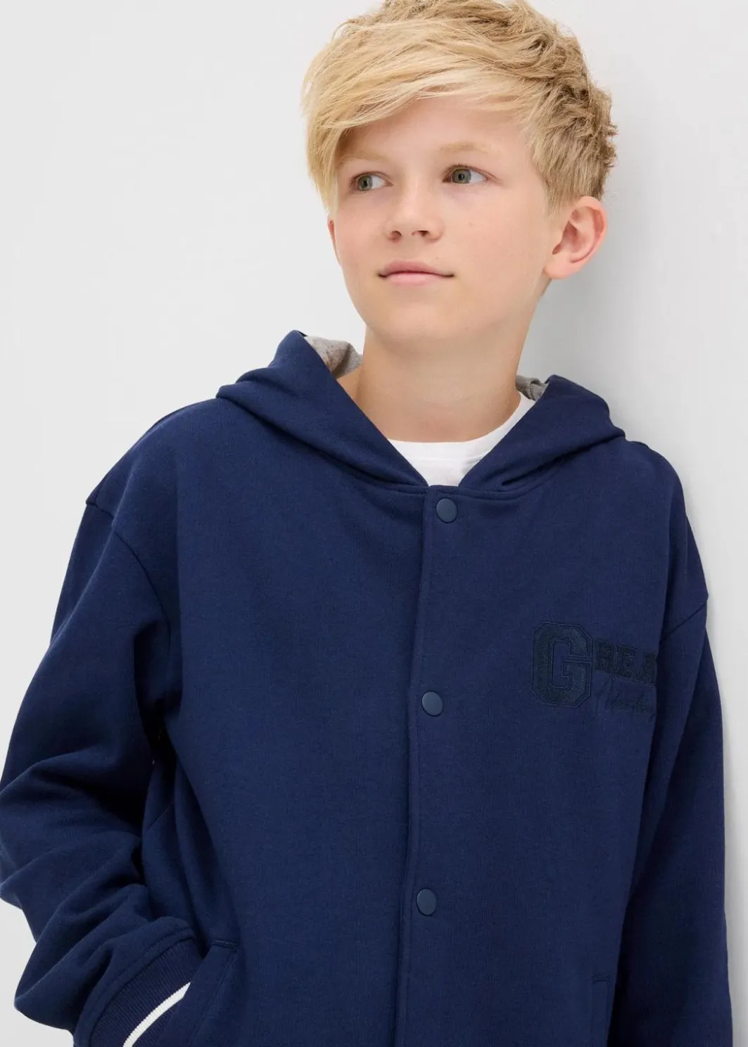 Online College-Sweatjacke mit Kapuze aus reiner Bio-Baumwolle Kinder Jungen 9-16 Jahre·Sweat & Strick|Jungen 2-8 Jahre·Nachhaltigere Materialien