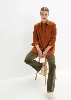 Damen bonprix Blusen & Tuniken|Bekleidung·Jacken & Mäntel|Cordhemd aus reiner Baumwolle
