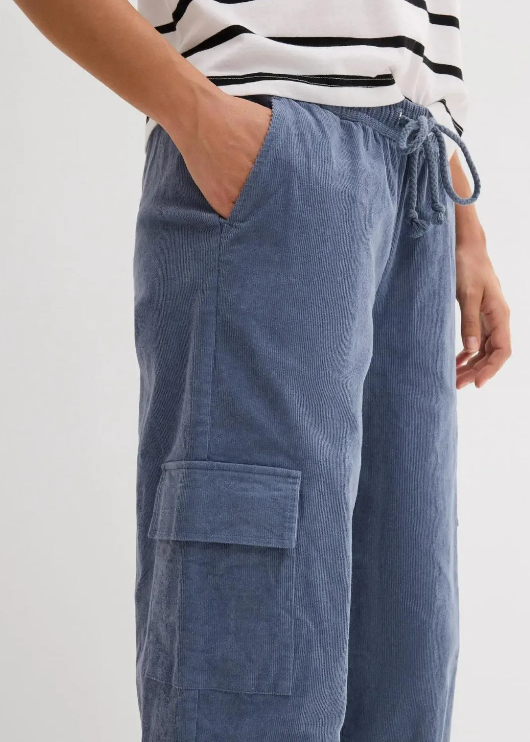 Damen bonprix Bekleidung·Kleider|Hosen|Cordhose im Barrel-Shape