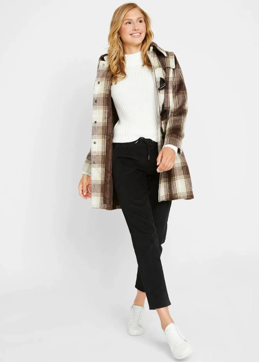 Damen bonprix Hosen|Bekleidung·Kleider|Cordhose mit Bequembund