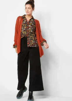 Damen bonprix Hosen|Bekleidung·Kleider|Cordhose mit Bequembund, High Waist