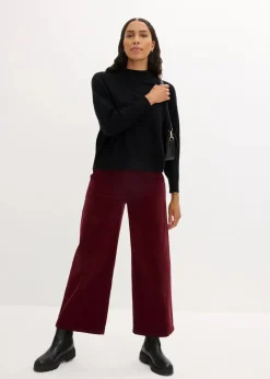 Damen bonprix Hosen|Bekleidung·Kleider|Cordhose mit Bequembund, High Waist