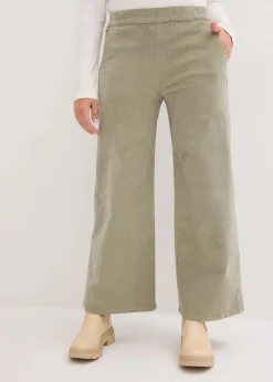 Damen bonprix Bekleidung·Kleider|Hosen|Cordhose mit Bequembund, High Waist