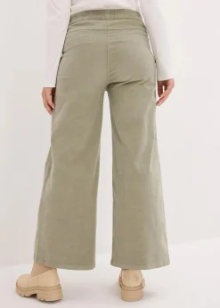 Damen bonprix Bekleidung·Kleider|Hosen|Cordhose mit Bequembund, High Waist