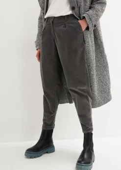 Damen bonprix Bekleidung·Kleider|Hosen|Cordhose mit Bio-Baumwolle, Balloon-Fit