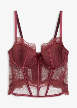 Damen bonprix Große Cups D-H|Dessous|Corsage mit edler Spitze