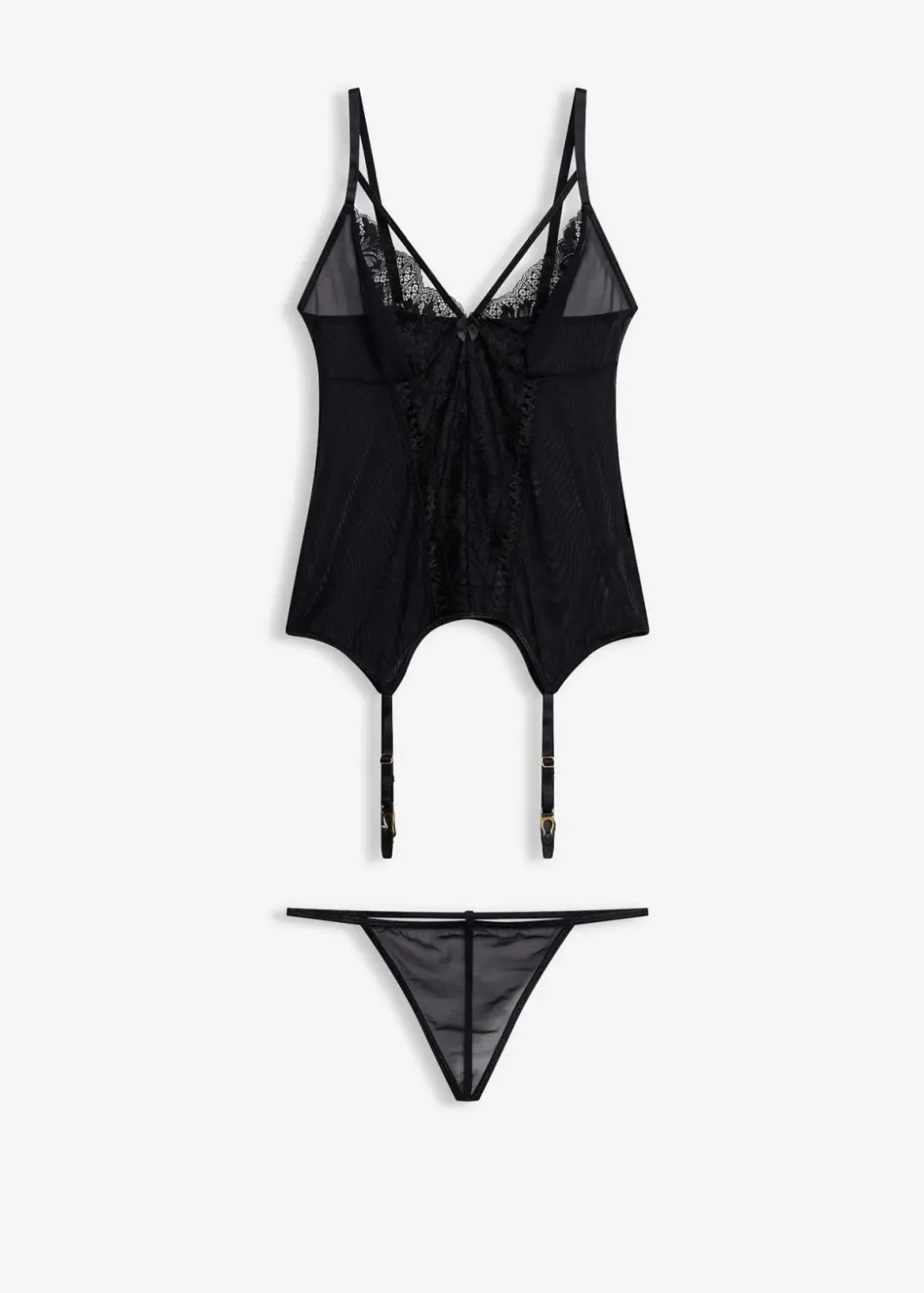 Online Corsage mit Strapshaltern und String (2-tlg.Set) Damen Wäsche·Corsagen & Negligés|Wäsche·Dessous
