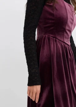 Corsagenkleid aus softem Samt Damen Kleider