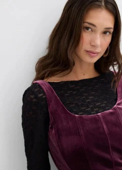 Corsagenkleid aus softem Samt Damen Kleider