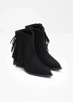 Damen bonprix Stiefeletten|Cowboy-Boots mit Fransen