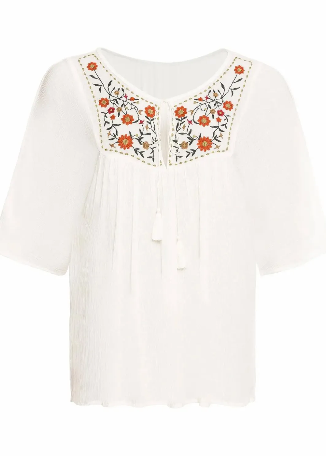 Crincle- Tunika aus softer Viskose Damen Bekleidung·Jacken & Mäntel|Blusen & Tuniken