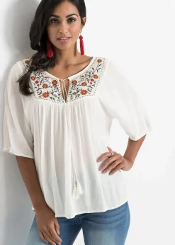 Crincle- Tunika aus softer Viskose Damen Bekleidung·Jacken & Mäntel|Blusen & Tuniken