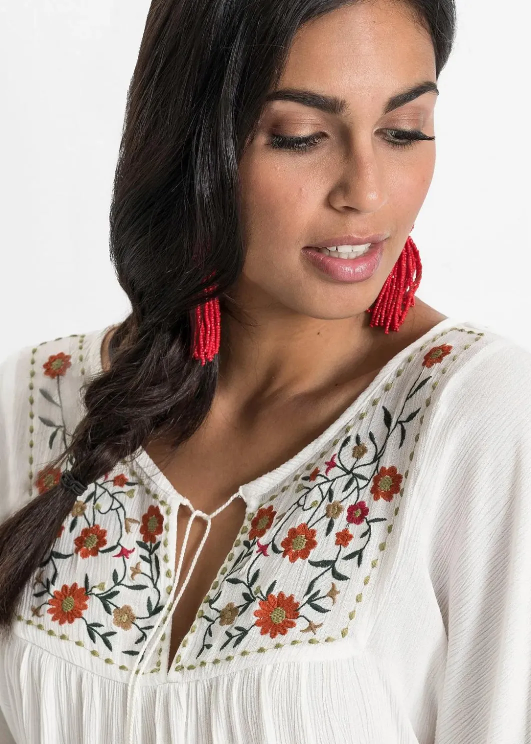 Crincle- Tunika aus softer Viskose Damen Bekleidung·Jacken & Mäntel|Blusen & Tuniken