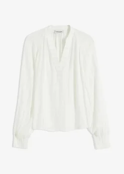 Damen bonprix Bekleidung·Jacken & Mäntel|Blusen & Tuniken|Crinkle-Bluse mit Lurex