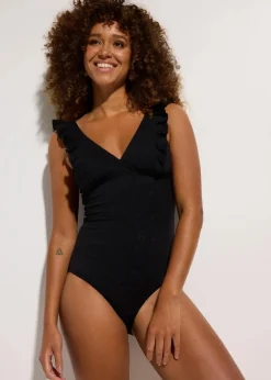 New Crochet Badeanzug mit Volant Damen Bademode·Badeanzüge|Badeanzüge