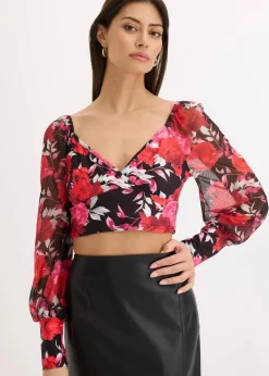 Damen bonprix Bekleidung·Jacken & Mäntel|Blusen & Tuniken|Cropped Blusentop