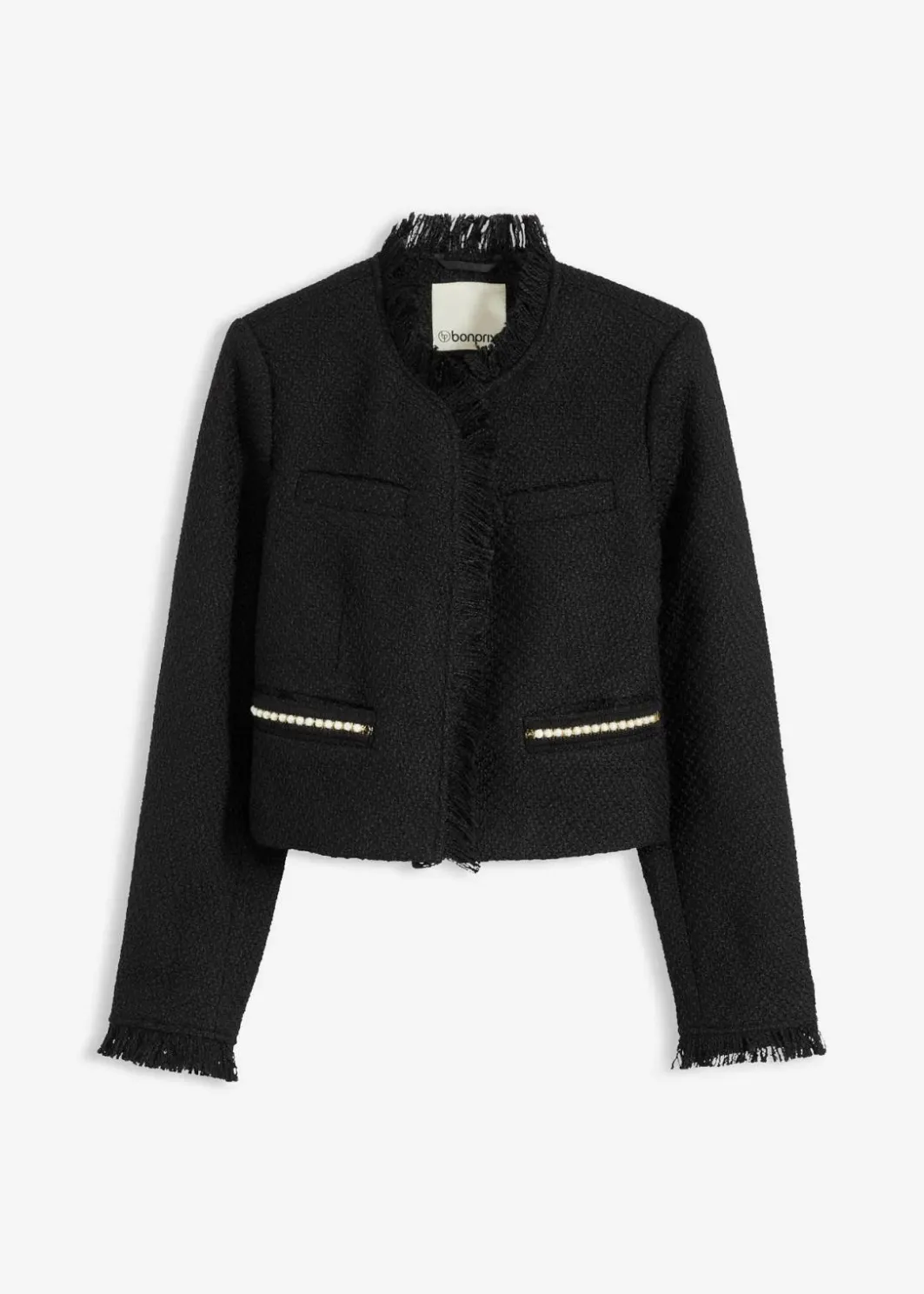 Sale Cropped Bouclé-Blazer Damen Blazer|Bekleidung·Basics