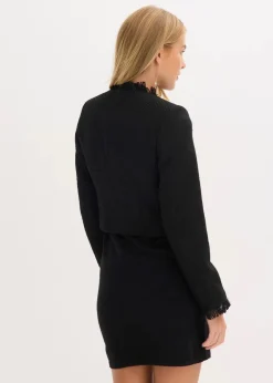 Sale Cropped Bouclé-Blazer Damen Blazer|Bekleidung·Basics